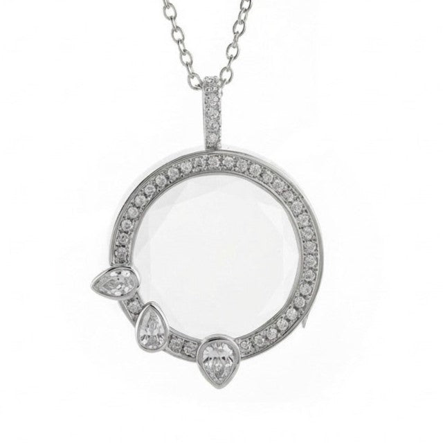The Silver Gem Halo Locket