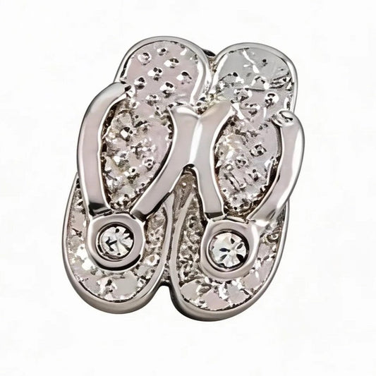 Silver flip-flops