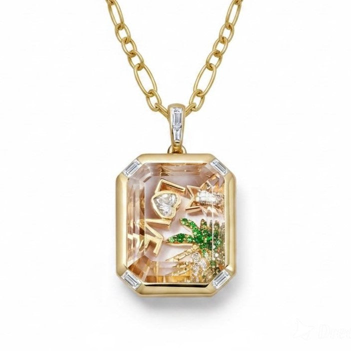 Ava Delora Locket Necklace