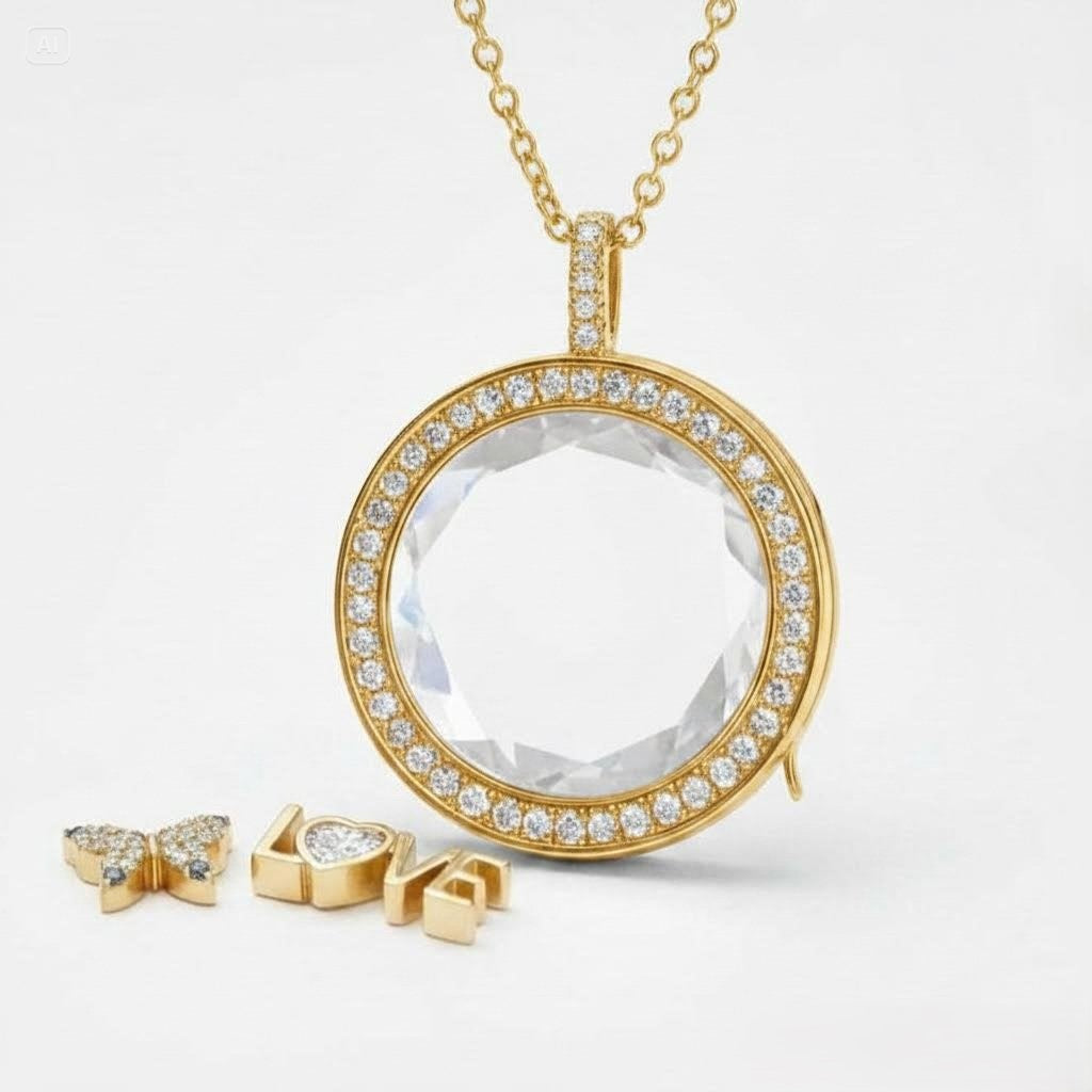 Ava Delora Locket Necklace