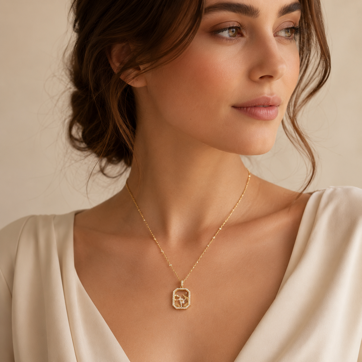 Ava Delora Locket Necklace