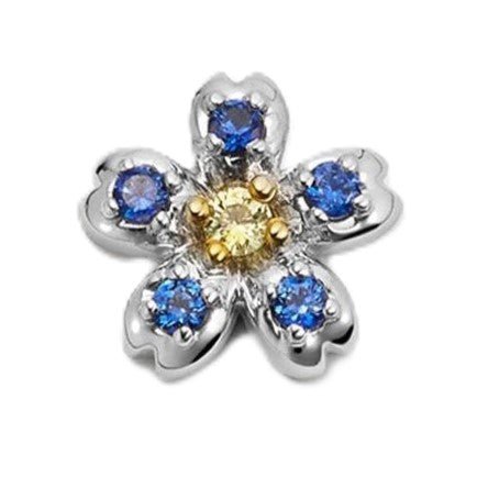 Necklace Charm - Blue Flower Home - Ava Delora UK