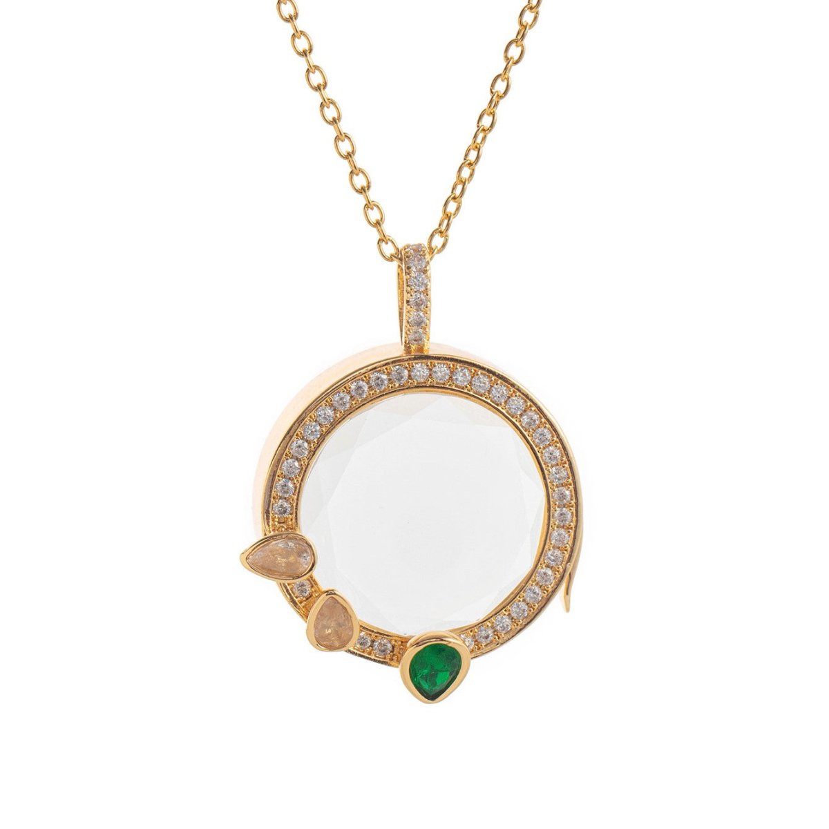 The Emerald Halo Locket - Ava Delora UK